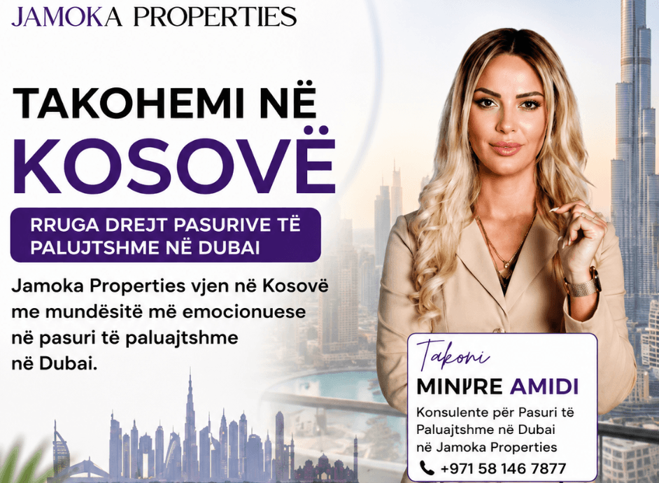 Jamoka Properties i bashkohet EXPO REAL KOSOVA 2026, duke sjellë mundësi investimi në tregun e pasurive të paluajtshme në Dubai